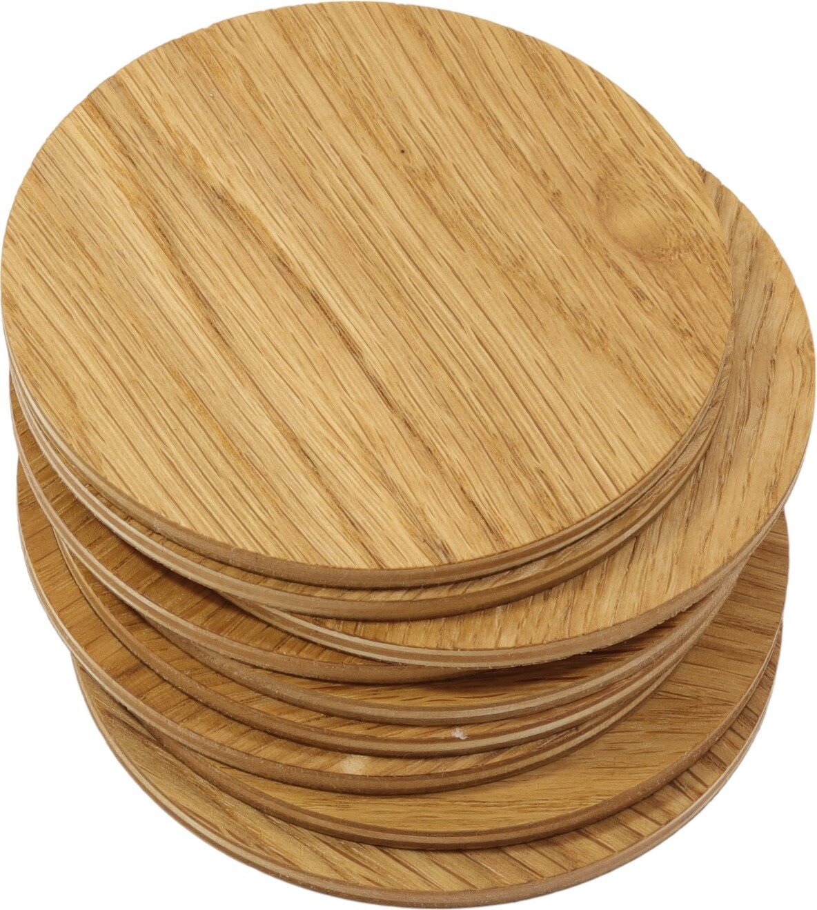 Zestaw Podstawka pod kubek filiżankę dębowa 9 cm podkładka olejowana 10 szt