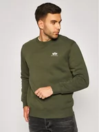 Bluzy męskie - Alpha Industries Bluza Basic 188307 Zielony Regular Fit L, M, XL - miniaturka - grafika 1