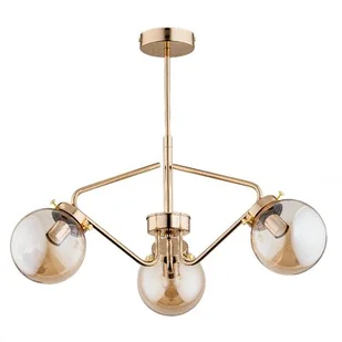 Alfa Lampa wisząca BARSUM złota 3x40W E14 - Oprawy, klosze i abażury - miniaturka - grafika 1