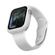 Akcesoria do zegarków - UNIQ etui Lino Apple Watch Series 4/5/6/SE 44mm. biały/dove white - miniaturka - grafika 1