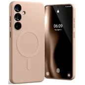 Etui i futerały do telefonów - Etui MERCURY Semi-Silicone MagSafe do Samsung Galaxy S25+ Różowo-piaskowy - miniaturka - grafika 1