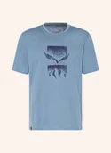 Koszulki męskie - Salewa T-Shirt Eagle 3 Cime blau - SALEWA - miniaturka - grafika 1