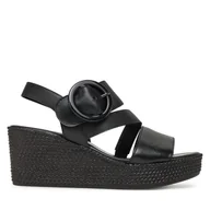 Sandały damskie - Sandały Gabor 64.770.27 Czarny - miniaturka - grafika 1