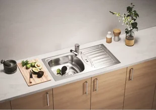 Zlew ALVEUS BASIC 150 (odpływ 60mm) stal SATYNA (1136530) - Zlewozmywaki - miniaturka - grafika 5