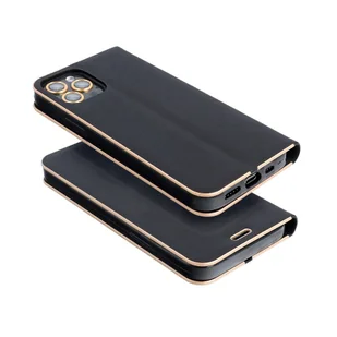 Forcell Kabura LUNA Book Gold do SAMSUNG Galaxy S21 FE czarny - Etui i futerały do telefonów - miniaturka - grafika 1