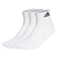 Skarpetki męskie - Skarpetki adidas  Cushioned Sportswear Ankle Socks 3 Pairs White  XL - miniaturka - grafika 1