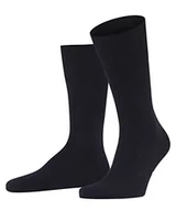 Skarpetki męskie - FALKE Mężczyźni Skarpety Airport M SO Wełna Merynosa Bawełna jednokolorowe 1 Para, Niebieski (Dark Navy 6370), 41-42 - miniaturka - grafika 1