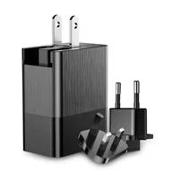 Ładowarki do telefonów - Baseus Duke ładowarka sieciowa zasilacz EU adapter z zestawem końcówek przejściówek 3x USB 3.4A czarny (CCALL-GJ01) - miniaturka - grafika 1