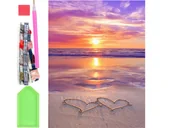 Malowanie po numerach - Diamentowa Mozaika 5D Zachód Haft Diamentowy Morze - miniaturka - grafika 1