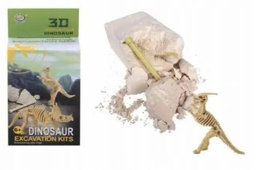 Skamielina Dinozaura Figurka Zestaw Z Figurką W Bloku Gipsu