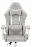 Fotele gamingowe - Fotel gamingowy Hell's Chair HC- 1000 Grey White Szary Biały Tkanina - miniaturka - grafika 1