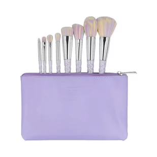 Ilū, Basic, Zestaw  8 pędzli do makijażu + etui Unicorn, Fioletowy - Pędzle do makijażu - miniaturka - grafika 1
