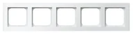 Klawisze i ramki - Ospel Ramka  pięciokrotna SONATA - biały mat - miniaturka - grafika 1