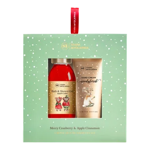 Stara Mydlarnia Zestaw Merry Cranberry & Orange Cinnamon: Żel + krem do rąk - Zestawy kosmetyków damskich - miniaturka - grafika 1