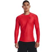 Koszulki sportowe męskie - Męski longsleeve treningowy UNDER ARMOUR UA HG IsoChill Comp LS - czerwony - miniaturka - grafika 1