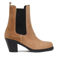 Botki damskie - Botki Simple SL-36-02-000064 Brązowy - miniaturka - grafika 1