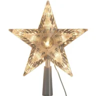 Ozdoby bożonarodzeniowe - Czubek Szpic Na Choinkę Świecący Gwiazda LED Na Baterie 21cm - miniaturka - grafika 1