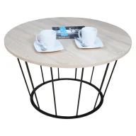 Ławy i stoliki kawowe - Stolik kawowy w stylu industrialnym dąb sonoma F2-D72 - miniaturka - grafika 1