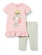 Bluzki dla niemowląt - Blue Seven 2-częściowy zestaw dla niemowląt i dziewczynek, tunika i Capri, legginsy z szortami, różowe oryginał, opakowanie 18-24 miesięcy, Różowy Orig, 86 cm - miniaturka - grafika 1
