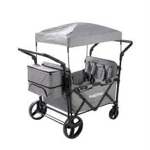 BabyTrold Fun Wózek do żłobka 4 osobowy wagon grey - Zestawy naczyń dla dzieci - miniaturka - grafika 1