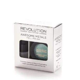 Makeup Revolution Awesome Metals Foil Finish metaliczny cień do powiek + podkład Emerald Goddes 1,5g - Cienie do powiek - miniaturka - grafika 1