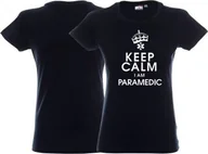 Odzież robocza - Promostars LPP - Koszulka damska KEEP CALM I AM PARAMEDIC granatowa - miniaturka - grafika 1