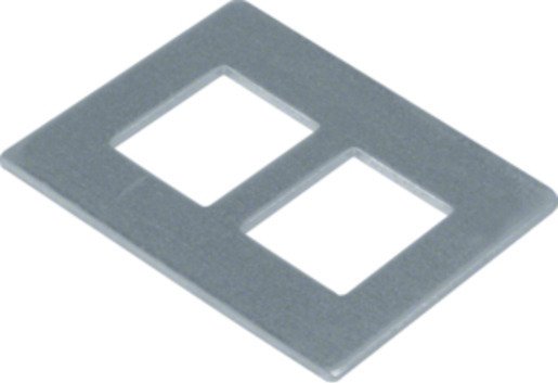 Hager polo tehalit.GB-EG Płytka montażowa GTVD2/300 2XRJ45 193X148 aluminium GTVDM012 GTVDM012