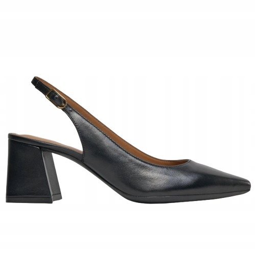 GEOX CZÓŁENKA DAMSKIE CZARNE NA SŁUPKU SKÓRZANE 37 JŁA