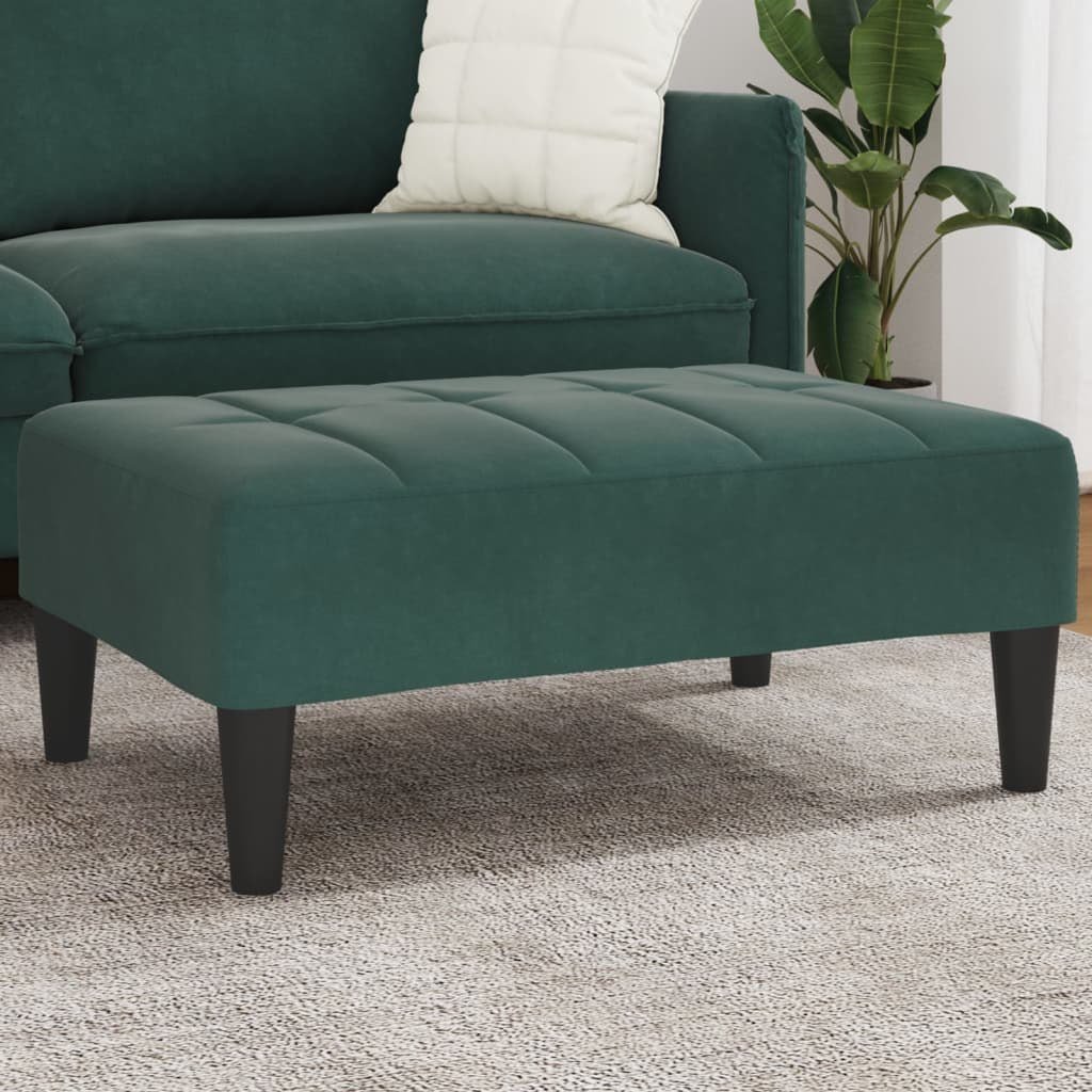vidaXL VidaXL Footstool Dark Green 30.3