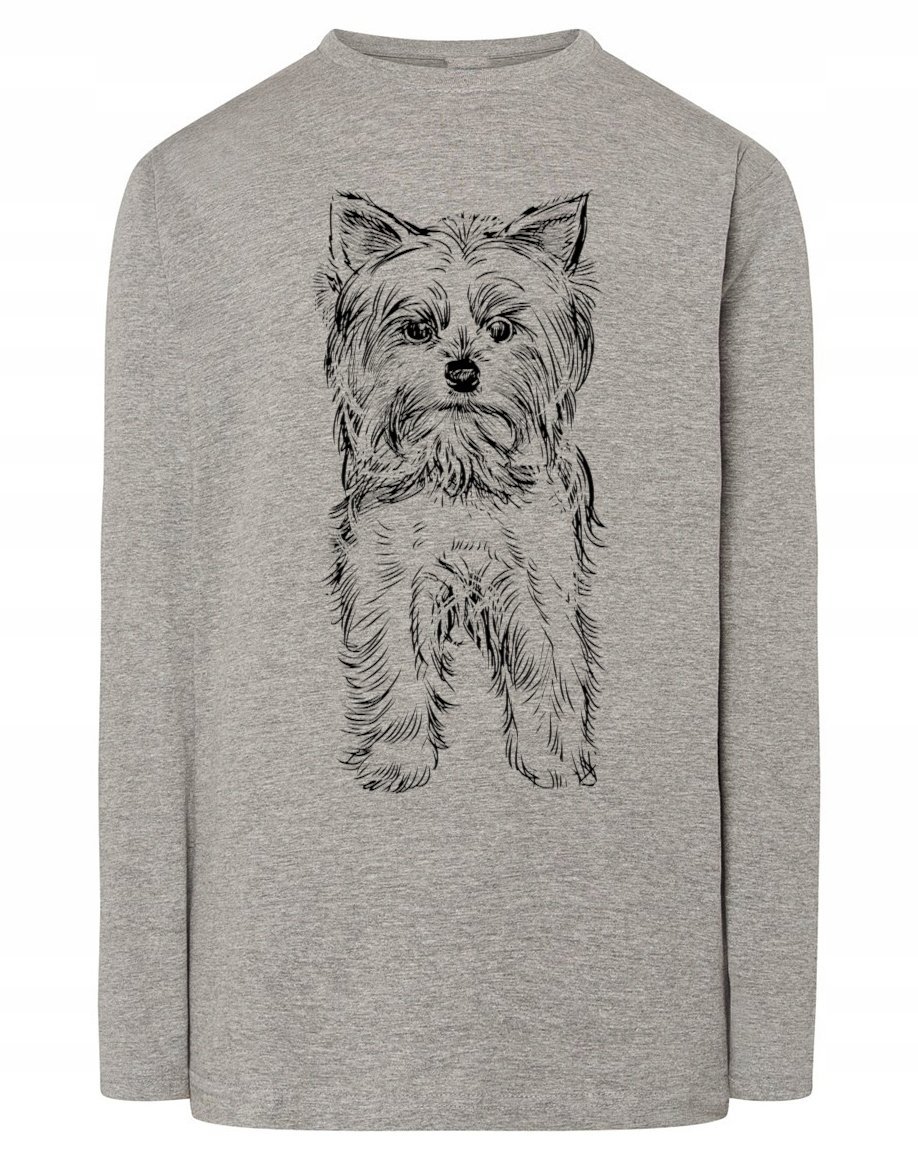 Longsleeve nadruk pies Yorkshire terrier r.3XL