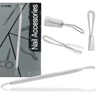 Akcesoria do paznokci - Przyrząd łyżeczka do usuwania zaskórników wągrów pryszczy trądzik stal nierdzewna do gabinetu SPA srebrne - miniaturka - grafika 1