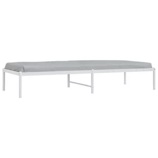 Metalowa rama łóżka, biała, 75x190 cm Lumarko! - Łóżka - miniaturka - grafika 4