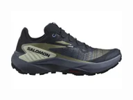 Buty trekkingowe damskie - Damskie buty do biegania Salomon Genesis W Carbon/Grisaille/Aloe Wash  UK 5 - miniaturka - grafika 1