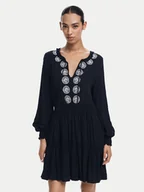 Sukienki - Desigual Sukienka codzienna Jacksonville 24WWVW64 Czarny Regular Fit - miniaturka - grafika 1