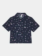 Bluzki damskie - Vero Moda Girl Bluzka 10284611 Kolorowy Cropped Fit - miniaturka - grafika 1