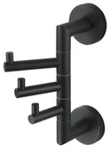 Wieszaki łazienkowe - Stella Stella Classic wieszak potrójny ruchomy 07.330-B czarny 07.330-B - miniaturka - grafika 1