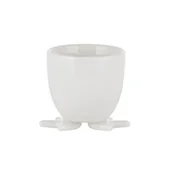 Kieliszki - Kieliszek do jaj stópki biały - miniaturka - grafika 1
