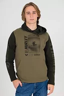 Bluzy męskie - Hurley Męska bluza M Palm Trip zielony (Medium Olive) S CZ7895 - miniaturka - grafika 1