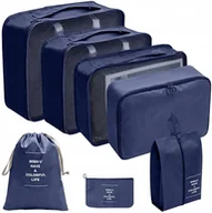 Akcesoria podróżnicze - Pojemny Podróżny Organizer Zestaw 7szt Walizki Torby Szafy siatki pranie - miniaturka - grafika 1