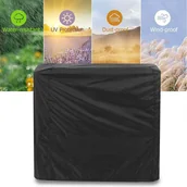 Pokrowce na grilla - Czarny Pokrowiec na Grilla, Wodoodporny i Odporny na Promieniowanie UV/Ochrona Przed Kurzem i Wiatrem do Grilla Ogrodowego na Patio (80x66x100cm) - miniaturka - grafika 1