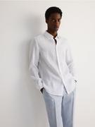 Koszule męskie - Reserved - Lniana koszula regular fit - biały - miniaturka - grafika 1