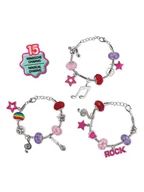 Zabawki kreatywne - SiMM SPIELWAREN Zestaw kreatywny "Bransoletki Charm Popstar" - 8+ - miniaturka - grafika 1