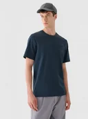 Koszulki męskie - Męski t-shirt basic Outhorn OTHWAW24TTSHM2436 - granatowy - miniaturka - grafika 1