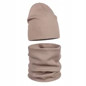 Czapki damskie - KOMPLET PRZEJŚCIOWY WIOSENNY JESIENNY CZAPKA + KOMIN PRĄŻEK BAWEŁNA 54/60 - miniaturka - grafika 1