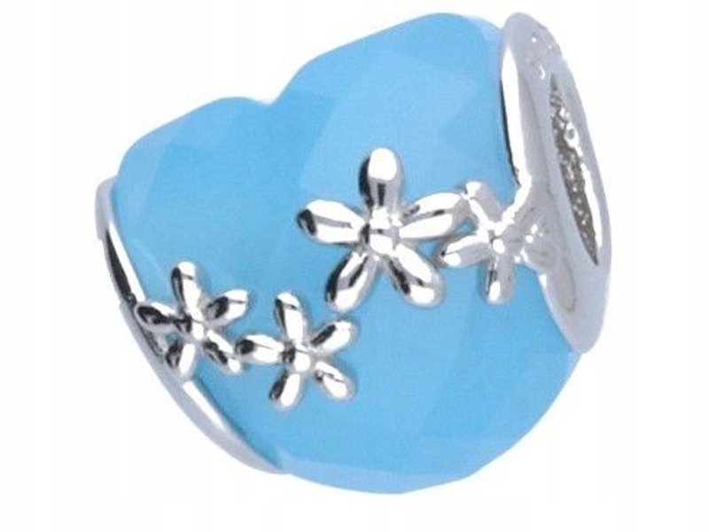 Srebrna zawieszka 925 bead kwiatek 2,45g do bransoletki dla niej prezent