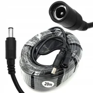 Akcesoria do monitoringu - KABEL PRZEDŁUŻACZ zasilania zasilacza DC kabel Wtyk Gniazdo 20m 2,1/5,5mm - miniaturka - grafika 1