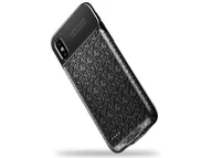 Etui i futerały do telefonów - Baseus Plaid Backpack etui pokrowiec z wbudowanym powerbankiem 3500 mAh iPhone XS / X czarny (ACAPIPHX-BJ01) 6953156270640 - miniaturka - grafika 1