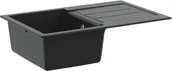 Zlewozmywaki - vidaXL Zlew Czarny 780 x 500 mm 80% Kwarc i 20% Żywica - miniaturka - grafika 1