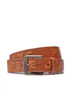 Paski - Pepe Jeans Pasek Męski Lena Belt PL020797 Brązowy - miniaturka - grafika 1