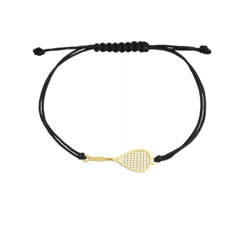 Pozłacana Bransoletka Rakieta do squasha DEDYK